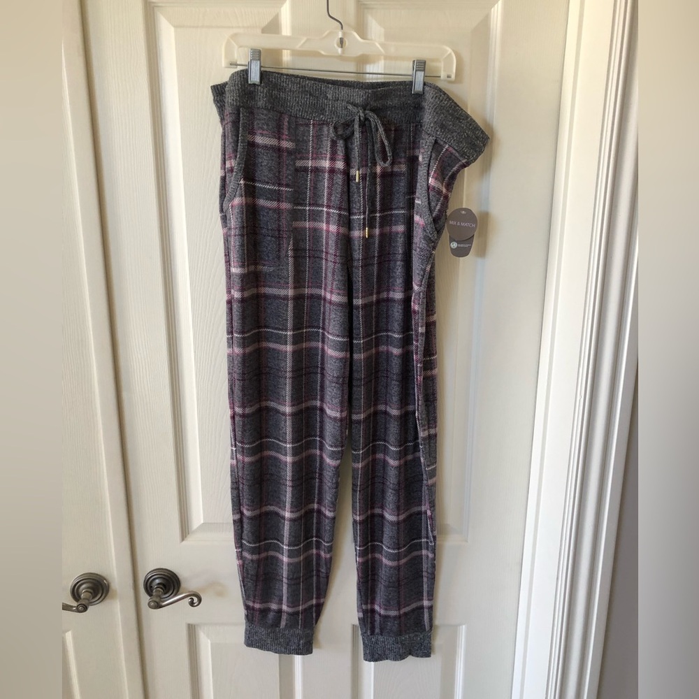 Gray Plaid Lounge Pants